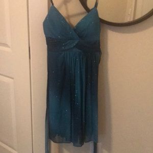 Blue colored party dress